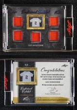 2021 Leaf Art of Sport Enshrined Exhibit Relics Purple Holofoil /4 Leo Durocher