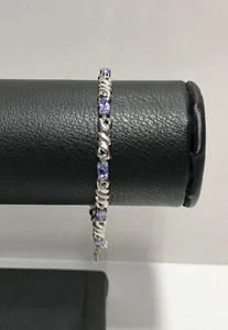 Designer Djoy 925 Sterling Silver CZ Adjustable Bracelet - Picture 1 of 14
