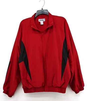Chaqueta deportiva vintage Roundtree & Yorke para hombre talla L roja negra cortavientos trotar Foto 1 de 4
