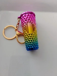 Starbucks inspired studded tumbler cup keychain. Bling out your keys - Picture 1 of 6