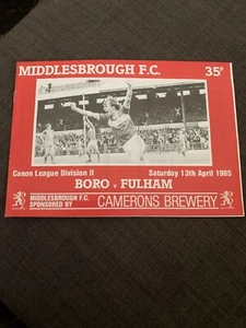 1985 Middlesbrough V Fulham Soccer/football Programme - Picture 1 of 2