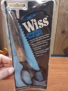 7 1/2 INCH WISS PINKING SHEARS CAT. NO. CB7 IN ORIGINAL PACKAGE MADE IN BRAZIL - Picture 1 of 9