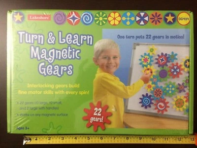 Lakeshore Turn & Learn Magnetic Gears Interlocking Gear Toys Games New DD939  - Image 1 of 3
