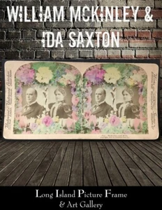 President William McKinley And His Wife Ida Saxton McKinley Original Stereoview - Picture 1 of 3