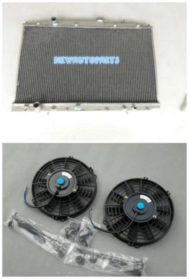 Radiador de alumínio + ventiladores para 1999-2004 Honda Odyssey Isuzu Oasis 2.3 L4 3.5 V6 AT - Imagem 1 de 4