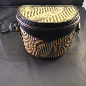 Used Small Wicker Shoulder Bag mad in Indonesia - Picture 1 of 4