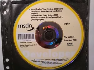 Microsoft Visual Studio Team System 2008 Team Foundation Server Workgroup Ed. - Picture 1 of 1