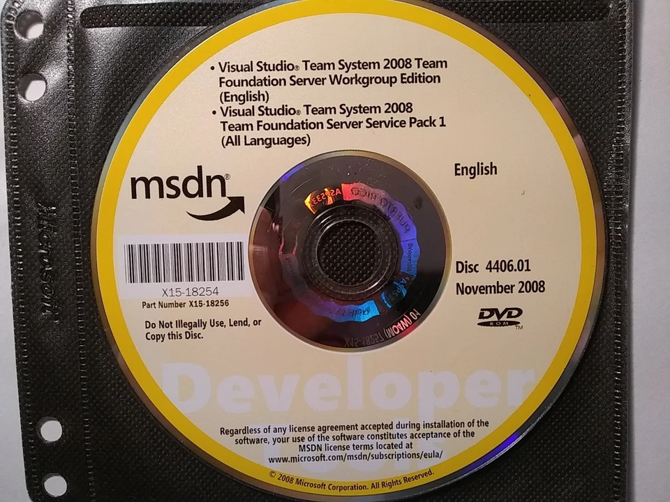 Microsoft Visual Studio Team System 2008 Team Foundation Server Workgroup Ed. - Image 1 of 1