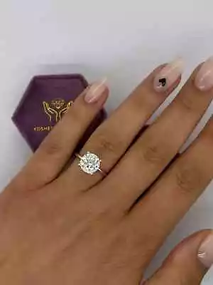 1 CT Round Cut IGI Certified Lab Grown Diamond Solitaire Ring 14k White Gold - Image 1 of 4