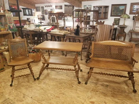 Antique Quarter Sawn Oak Hunzinger /Merklin 3 piece Set! Cover
