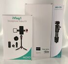 Movo iVlog1 Vlogging Kit für iPhone mit Fullsize Stativ Schrotflinte Mikro LED Licht +