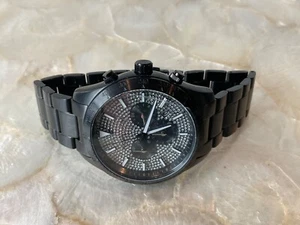 NUEVO RELOJ MICHAEL KORS LAYTON ESFERA PAVIMENTADA ACERO NEGRO 45mm - Imagen 1 de 8