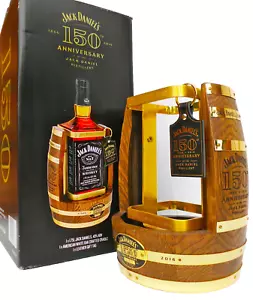 Jack Daniel's 150th Anniversary 1.75L Timber Cradle Numbered In Box-Pub Art. - Picture 1 of 9