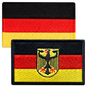 2Pcs German Flag Patch Set, Embroidered Germany Flag & Patch 2x3 - Picture 1 of 10