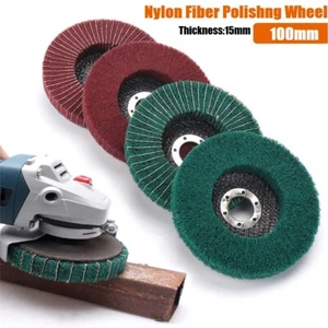 Disco de rueda de pulido de aleta de fibra de nailon de 100 mm y 4" para almohadilla de pulido de metal - Imagen 1 de 6