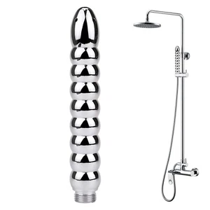 Bathroom Handheld Aluminum Shower Head Nozzle Cleaner Flushing Cleansing System - Picture 1 of 7
