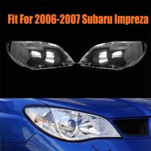 Fit For 2006-2007 Subaru Impreza Pair Transparent Headlight Cover Lens Shell - Picture 1 of 5