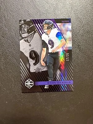 2023 Panini Limited Justin Tucker #8 Amethyst Spotlight /25 Ravens - Image 1 of 2
