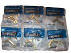 Lot of 6 Everbilt Bright Brass Light Duty Hinge Pin Door Stop 245 526 (T24)