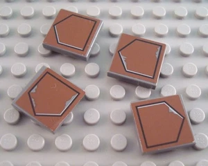 LEGO Lote de 4 Azulejos Gris Azulado Oscuro 2x2 Jabba's Vela Barcaza - Imagen 1 de 1