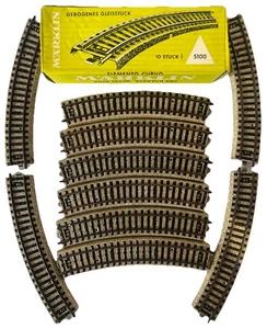 Vintage Marklin 5100 HO Scale 10 piece Curve Track Section Set Boxed - Picture 1 of 3