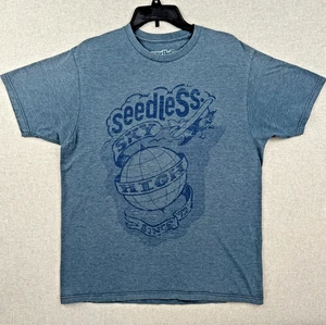 Vintage Seedless Clothing Herren L Large Hemd Blau RAR Sky High Grafikdesign - Bild 1 von 5