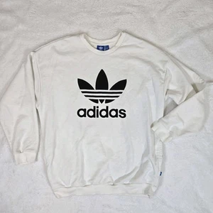 Adidas Herren Sweatshirt Large Weiß Sweatshirt Weiß Big Logo Taschen Langarm - Bild 1 von 5