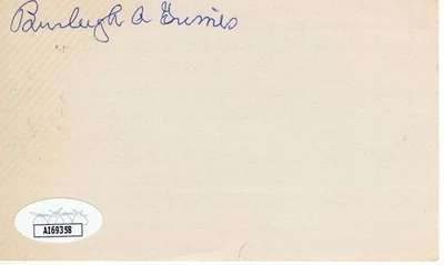 Burleigh Grimes Signed Autographed Index Card Spitball Legend HOFer JSA AI69358 - Image 1 of 2