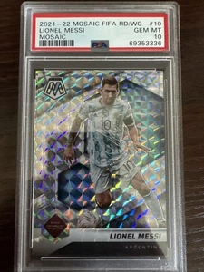 Mosaico Panini 2021-22 camino a la Copa del Mundo Lionel Messi - Mosaico #10 PSA 10 - Imagen 1 de 2