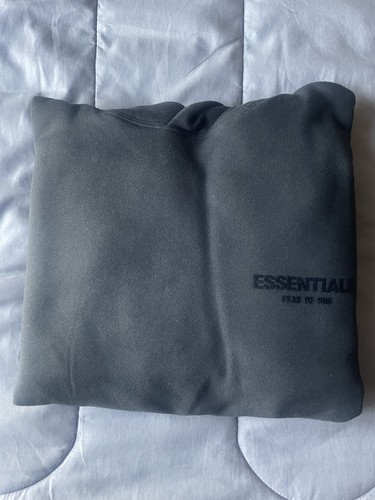 Felpa con cappuccio Fear of God Essentials elasticizzata limousine nero taglia media