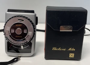 Sears elektronischer Vintage Belichtungsmesser Kamera Film & Foto mit Ledertasche Japan - Bild 1 von 11