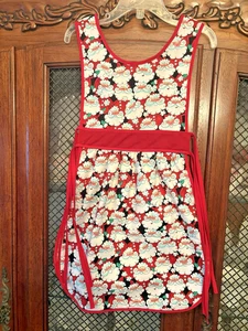 Pinafore Apron Little Girl Size 5 Christmas Handmade Fabric Cotton - Bild 1 von 8