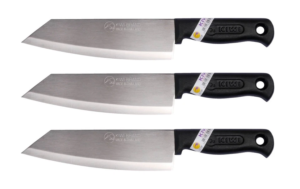 3 x Cuchillo utilitario de cocina tailandés kiwi #171P 10,2 pulgadas 2,5 oz mango de plástico Foto 1 de 3