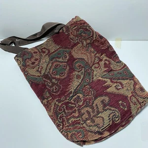 Tapestry Bag Small Tote Handmade Hand Stitched - Picture 1 of 9