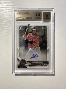 Kristian Robinson Rc Rookie 1st Bowman Chrome Auto  - Picture 1 of 2