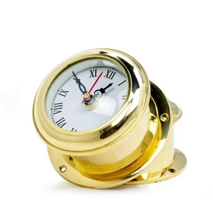 MB Ship's Clock Solid Brass Nautical Ships Maritime Timekeeper - Picture 1 of 9