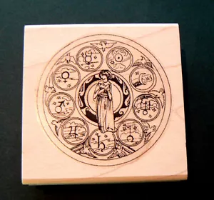 "P15 Sternkreis Gummistempel WM 2x2" - Bild 1 von 1