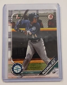 2019 Bowman Prospect 1st Paper Base Card Julio Rodriguez #BP-33 Seattle Mariners - Picture 1 of 2