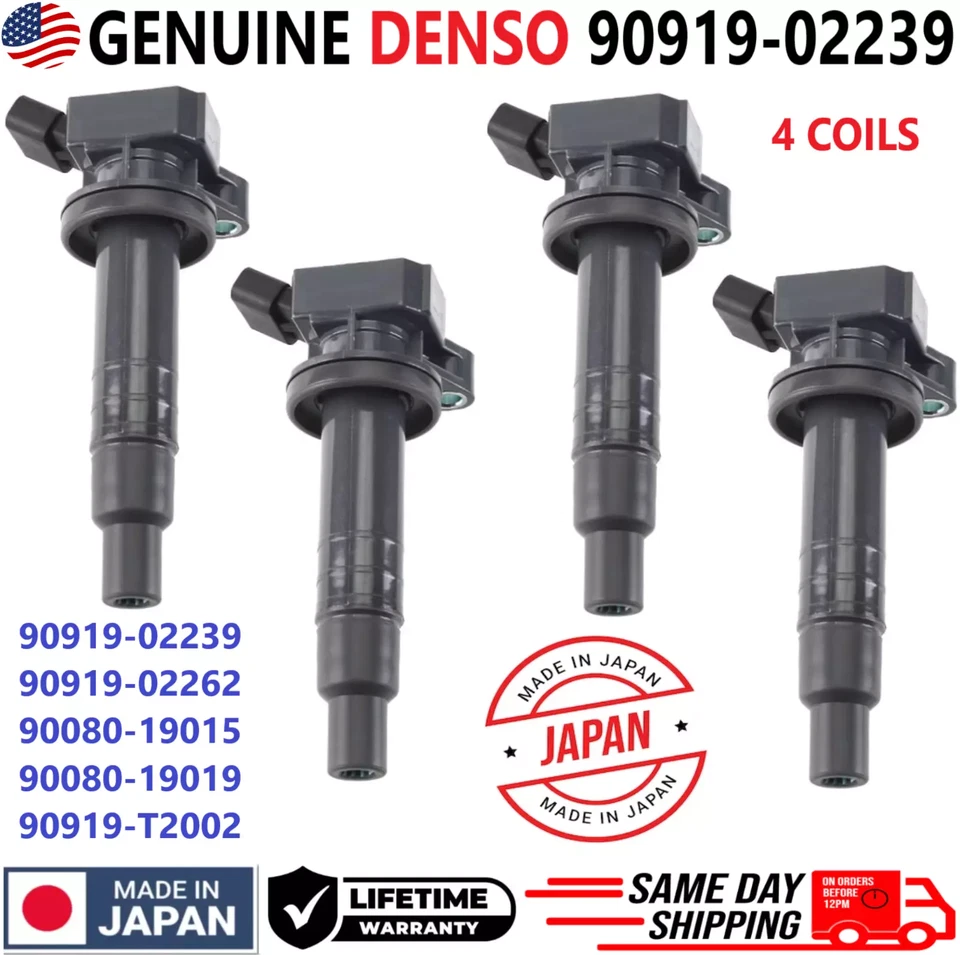 Bobinas de encendido OEM DENSO para Toyota Pontiac Chevrolet 2000-2008 1,8 L 90919-02239 Foto 1 de 4