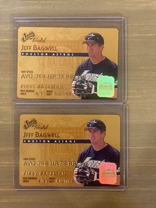 1995 Studio Gold Jeff Bagwell Credit Card No. 2 of 50 Houston Astros HOF x2🔥