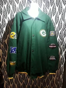Giacca Green Bay Packers 3 Time Super Bowl Champion lana verde XXL - Foto 1 di 9