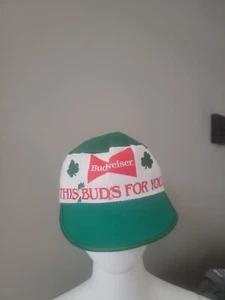DE COLECCIÓN Sombrero Budweiser Gorra Ajustada Adulto Talla Única Trébol Día St Patricks Trébol Para Hombre - Imagen 1 de 8