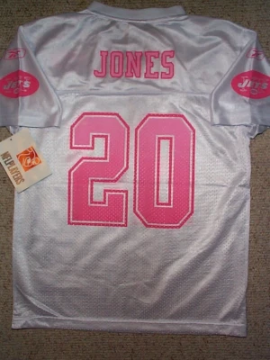 Camiseta de fútbol americano juvenil REEBOK New York NY Jets Thomas Jones NFL *NIÑAS* (L-GRANDE) Foto 1 de 2