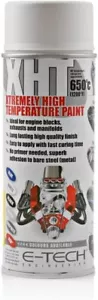 E-TECH WHITE Brake Caliper XHT VHT High Temperature Engine Block Spray Paint Can - Picture 1 of 8