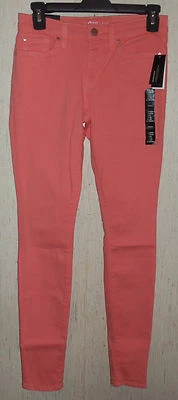 NWT WOMENS Gap "DESERT FLOWER" CORAL DENIM LEGGING / SKINNY PANT  SIZE 0 / 25 - Image 1 of 3