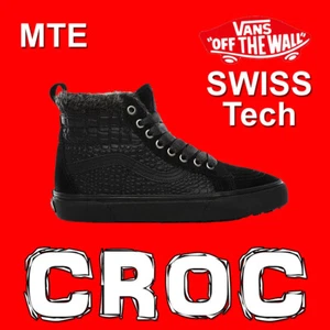 LIMITED VANS CROC SK8 HI MTE SHOES WINTER CITY FOOTWEAR SWISS TECH REPEL RAIN - Picture 1 of 12