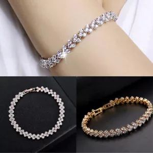 Bracelet With Moissanite Zircon Diamond Bracelet Water Fashion Bracelet Women - Picture 1 of 16