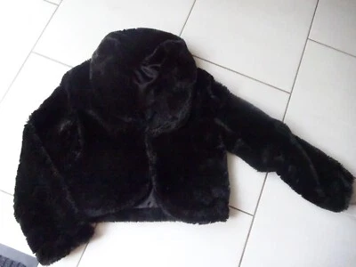 VESTE / MANTEAU VELOURS NOIR épais  femme " CACHE CACHE"   taille 36/38 TBE - Photo 1/2