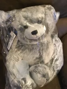 Peluche orsacchiotto grigio pelliccia Hudson Park collezione nuovo con etichette HTF raro - Foto 1 di 2