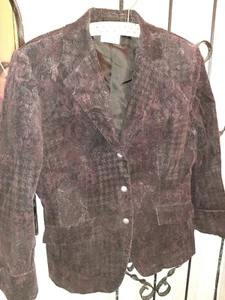 Blazer Damen BONITA gr.42 ,neu ,wunderschönes Muster dkl lila schwarz, sehr schö - Bild 1 von 10